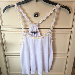 White top with flowers